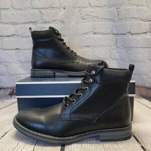 Club Room Men's Westin Lace-Up Boots- Black